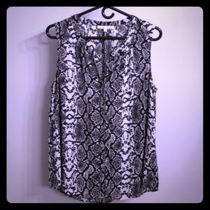 Daniel Rainn Animal Print Sleeveless Top